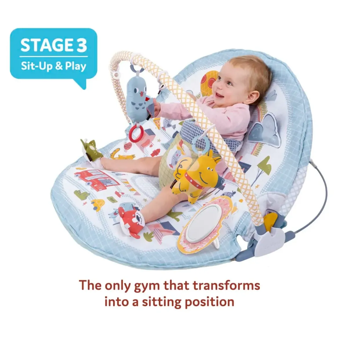 Palestrina Evolutiva Neonato 3 in 1 con Supporto Seduta Giochi 80x90 cm
