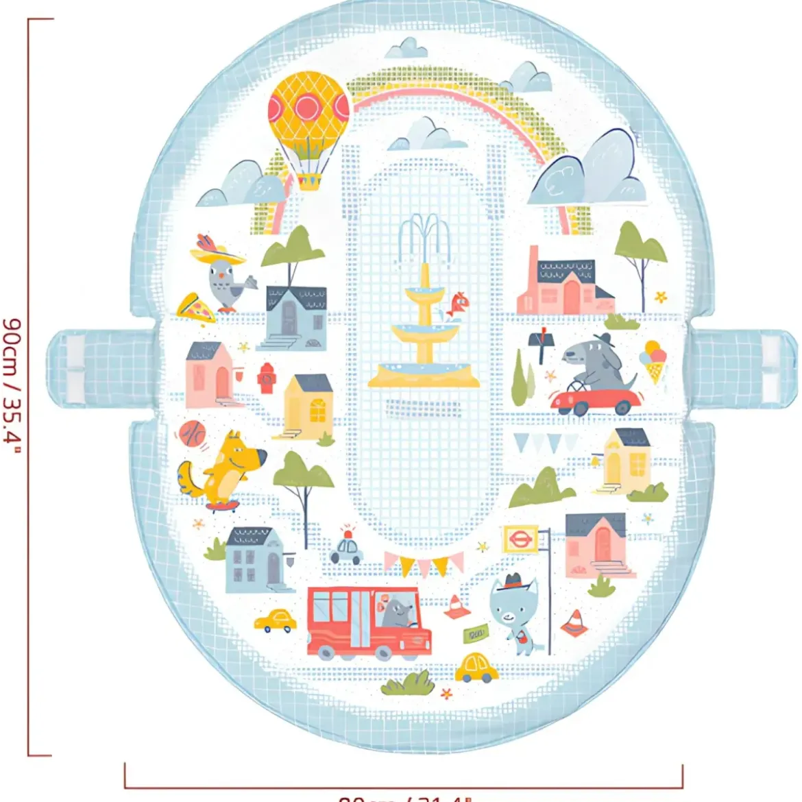 Palestrina Evolutiva Neonato 3 in 1 con Supporto Seduta Giochi 80x90 cm
