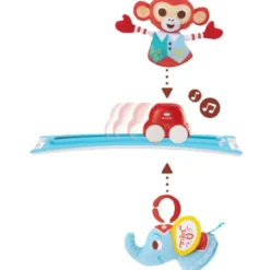 Palestrina Evolutiva Neonato Circo 3 in 1 con Giostra e Giochi 85x100 cm