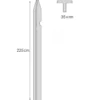 10 Paletti 225cm in Ferro Zincato per Recinzione
