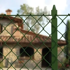 10 Paletti da 150 cm in Ferro Plastificato Verde per Terreni