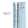 10 Paletti per Recinzione a T 225 cm 30x30 in Ferro Zincato Pali Metallo