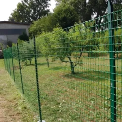 10 Paletti per Recinzione da 225 cm in Ferro Plastificato
