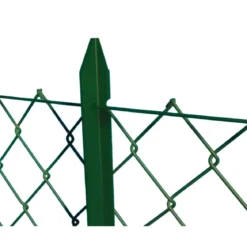 10 Paletti Recinzione 225 cm Ferro Plastificato Verde Pali per Rete da Giardino