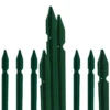 10 Paletti Verdi 250 cm 35x35 Ferro Plastificato Pali per Recinzione Metallica