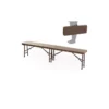 Panca Pieghevole Noce 183x30 Richiudibile Valigia Birreria da Giardino Campeggio