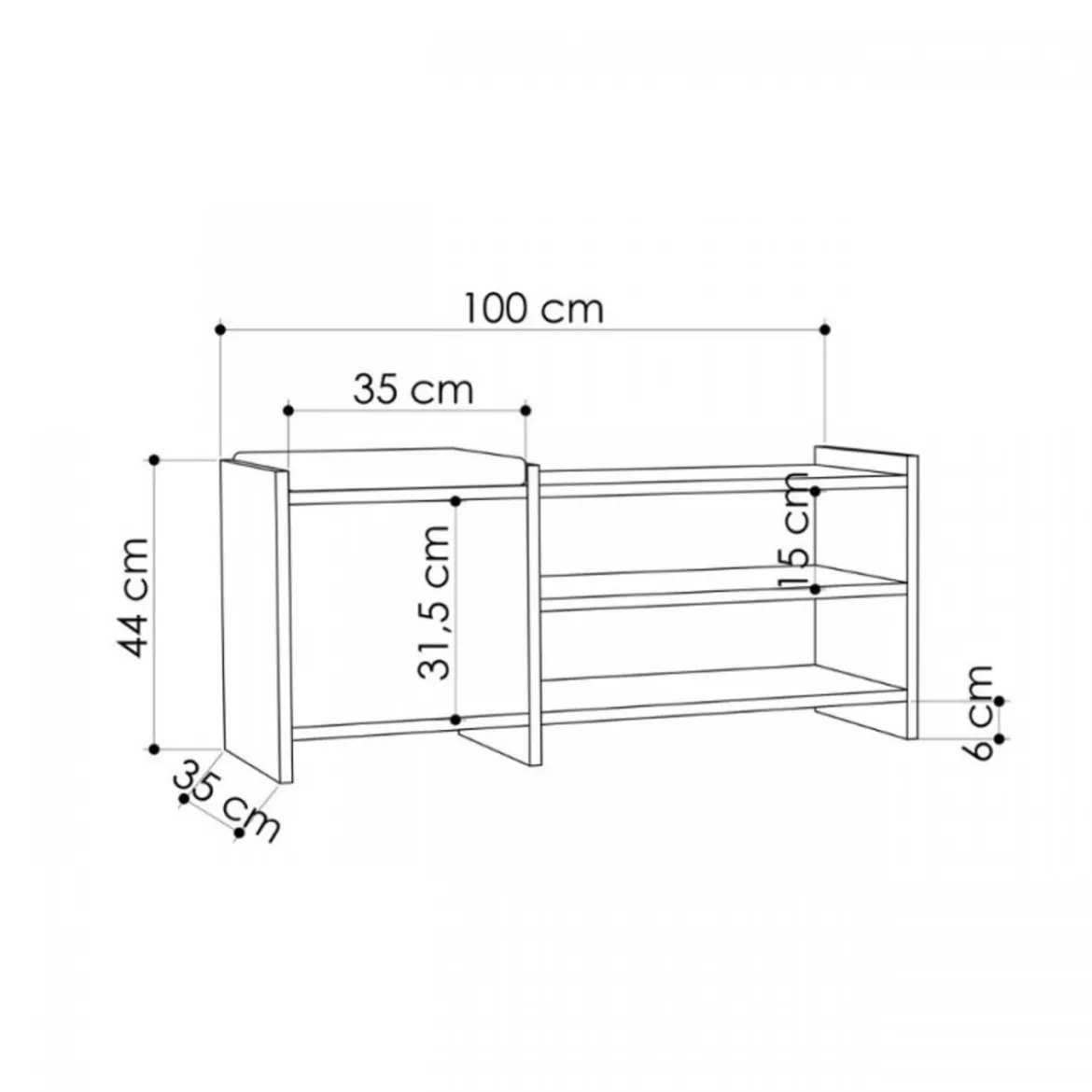 Panca Portascarpe con Cuscino Imbottito Mobile Ingresso in Legno Rovere
