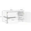 Panca Scarpiera Bianca 80x38x42 cm 1 Anta 2 Cassetti Soft-Close