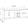 Panca Scarpiera da Ingresso 110x37x43 cm Antracite Rovere