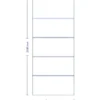 Pannello per Porta Blindata Alluminio Grigio con Incisioni 90x210 cm