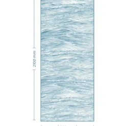 Pannello per Porta Blindata Alluminio Bianco Effetto Onde 90x210 cm
