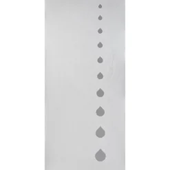 Pannello per Porta Blindata Bianco con Inserti a Goccia Grigio da Esterno