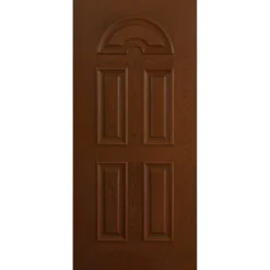 Pannello per Porta Blindata con Arco in Vetroresina da Esterno Noce 90x210