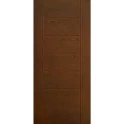 Pannello per Porta Blindata in Vetroresina da Esterno Helios Noce 90x210