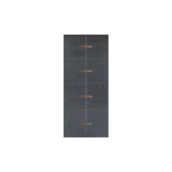 Pannello per Porta Blindata Moderno Inserti Alluminio Rivestimento per Esterno