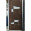 Pannello Trap per Porta Blindata Noce Pantografato con Inserti Moderni