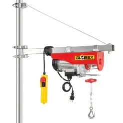 Paranco Elettrico Globex 125/250 kg 500 W con Cavo Acciaio Fine Corsa