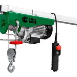 Paranco Elettrico 750W Portata 200/400kg a Fune Sollevamento 18m