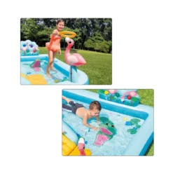 Parco Acquatico con Scivolo per Bambini Piscina Gonfiabile Giungla con Palline