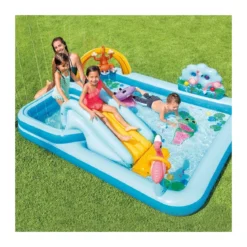 Parco Acquatico con Scivolo per Bambini Piscina Gonfiabile Giungla con Palline