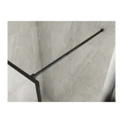 Parete Doccia Walk In Fissa 120 140 Box 8mm Profili Neri | BricoShop24