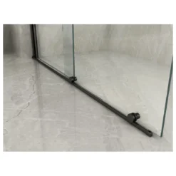 Parete Doccia Walk In Scorrevole 100 120 140 160 180 Box 8mm Profili Neri
