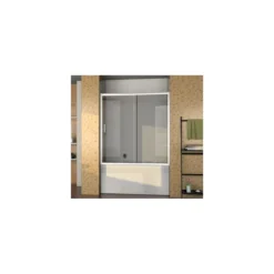 Parete Sopravasca 1 lato 6 mm Scorrevole in Cristallo Box Vasca da Bagno Doccia
