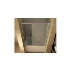 Parete Sopravasca 1 lato 6 mm Scorrevole in Cristallo Box Vasca da Bagno Doccia