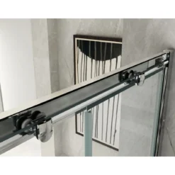 Parete Sopravasca 2 lato 6 mm Scorrevole in Cristallo Box Vasca da Bagno Doccia