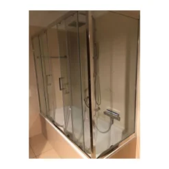 Parete Sopravasca 2 lato 6 mm Scorrevole in Cristallo Box Vasca da Bagno Doccia