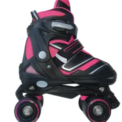 Pattini Bambini 2 in 1 L 38-41 Trasformabili a Rotelle in Linea Fucsia