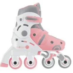 Pattini Bambini Regolabili 2 in 1 Rosa Taglia 30-33 Inline e Learning