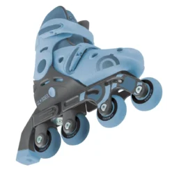 Pattini Bambini Regolabili 2 in 1 Celeste Taglia 30-33 Inline Learning