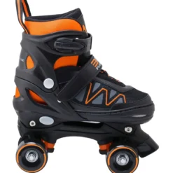 Pattini 3 in 1 a Rotelle in Linea da Ghiaccio Regolabili 38-41 Arancio