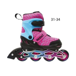 Pattini in Linea a 4 Rotelle da Bambina 31-34 Roller Rolleblade Regolabili Freno