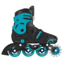 Pattini in Linea per Bambini Taglia 34-37 LED Freno Posteriore Blu