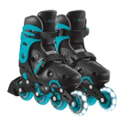 Pattini in Linea per Bambini Taglia 34-37 LED Freno Posteriore Blu