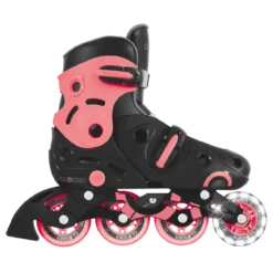 Pattini in Linea per Bambini Taglia 34-37 LED Freno Posteriore Rosa