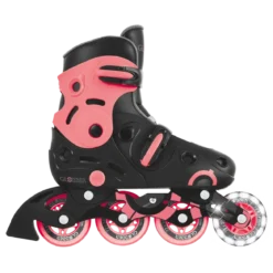 Pattini in Linea per Bambini Taglia 34-37 LED Freno Posteriore Rosa