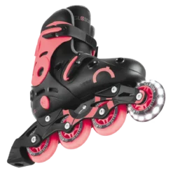 Pattini in Linea per Bambini Taglia 34-37 LED Freno Posteriore Rosa