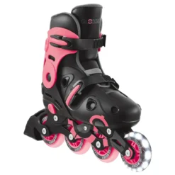 Pattini in Linea per Bambini Taglia 34-37 LED Freno Posteriore Rosa