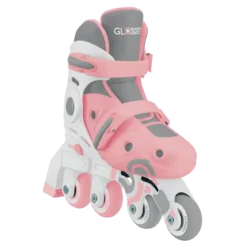 Pattini per Bambini 2 in 1 Regolabili Taglia 26–29 Rosa Pastello