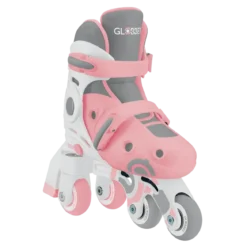 Pattini per Bambini 2 in 1 Regolabili Taglia 26–29 Rosa Pastello