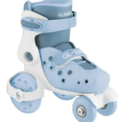 Pattini per Bambini 4 Ruote Regolabili Blu Cenere Taglia 26-29