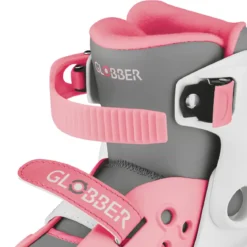 Pattini per Bambini 4 Ruote Regolabili Rosa Pastello Taglia 26-29