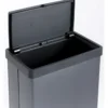 Pattumiera Keter 54L Blu Perlato Apertura Push per Cucina con Gambe