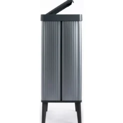 Pattumiera Keter 54L Blu Perlato Apertura Push per Cucina con Gambe