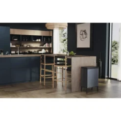 Pattumiera Keter 54L Blu Perlato Apertura Push per Cucina con Gambe