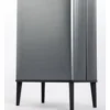Pattumiera Keter 54L Grigio Perlato Apertura Push per Cucina con Gambe