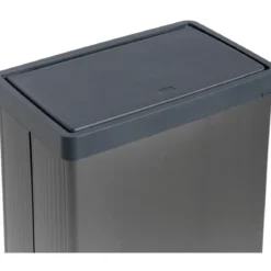 Pattumiera Keter 54L Grigio Perlato Apertura Push per Cucina con Gambe